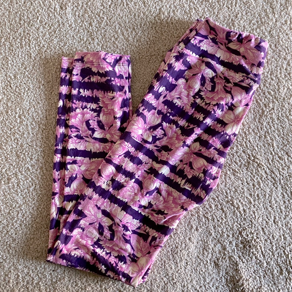 Lularoe One Size Floral Leggings